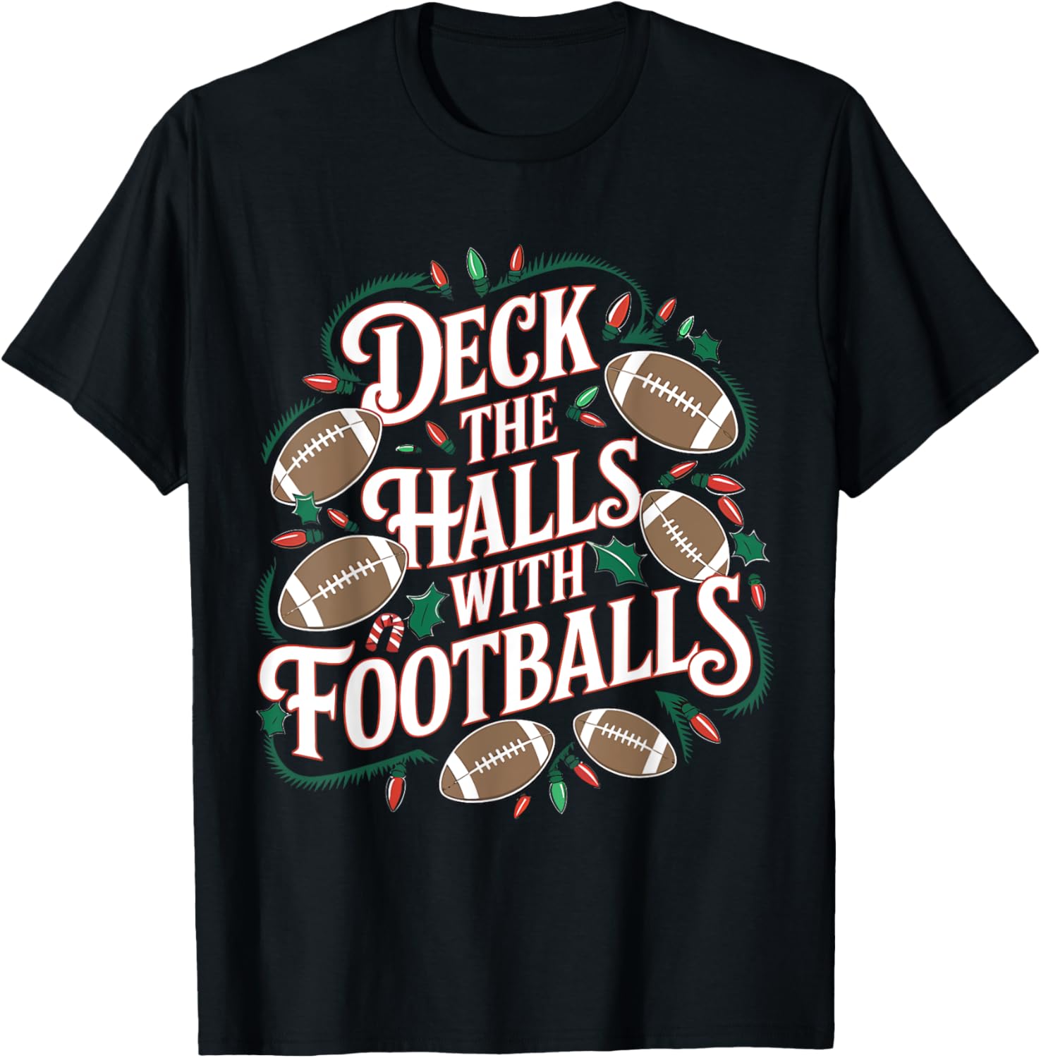 Deck The Halls With Footballs Christmas