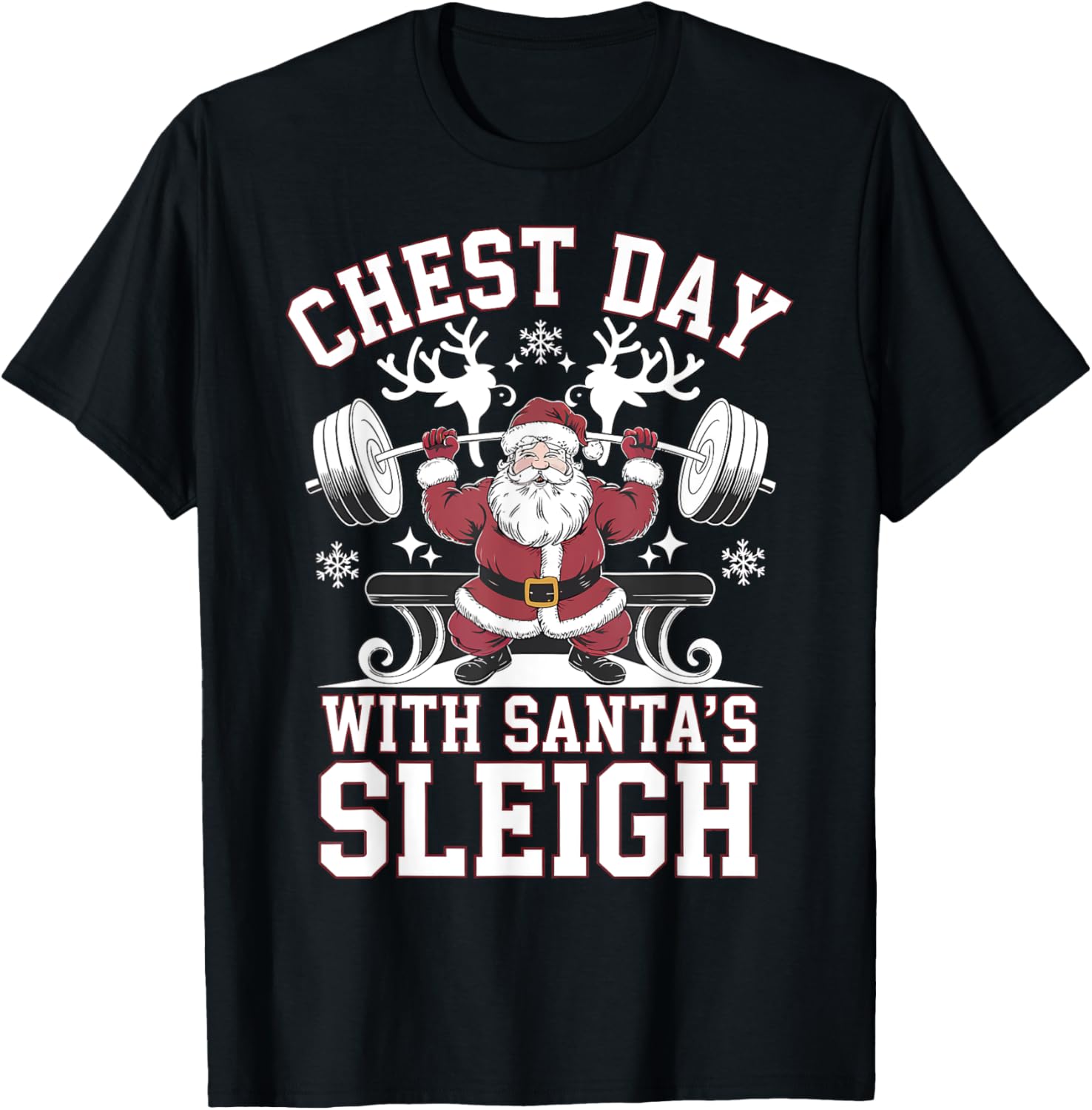 Chest Day With Santa's Sleigh Christmas Gym