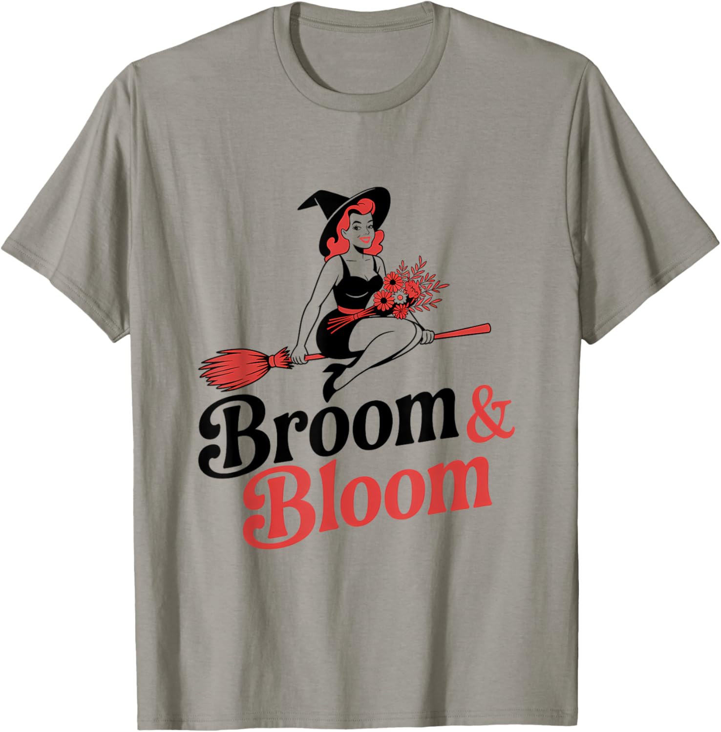 Halloween Pinup Girl Broom
