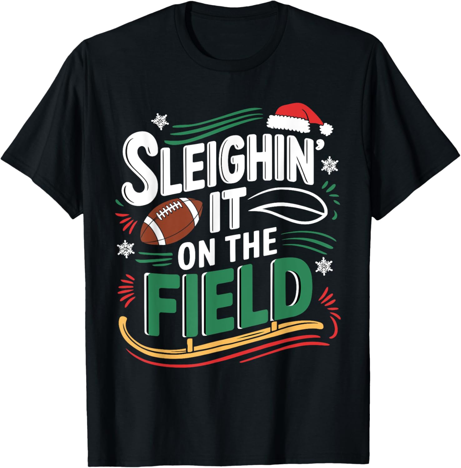 Sleighin It Football Christmas