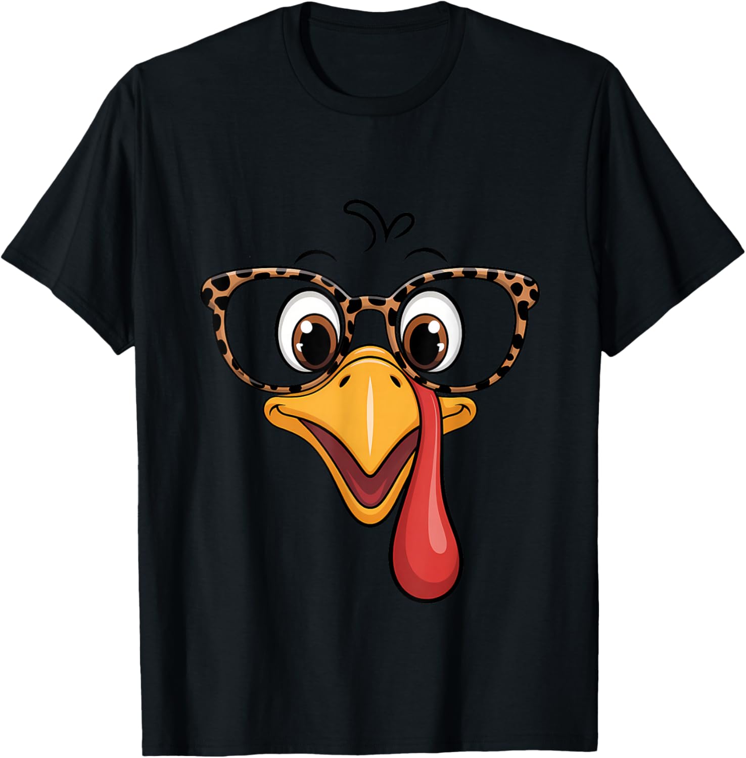 Thanksgiving Turkey Face Leopard Print