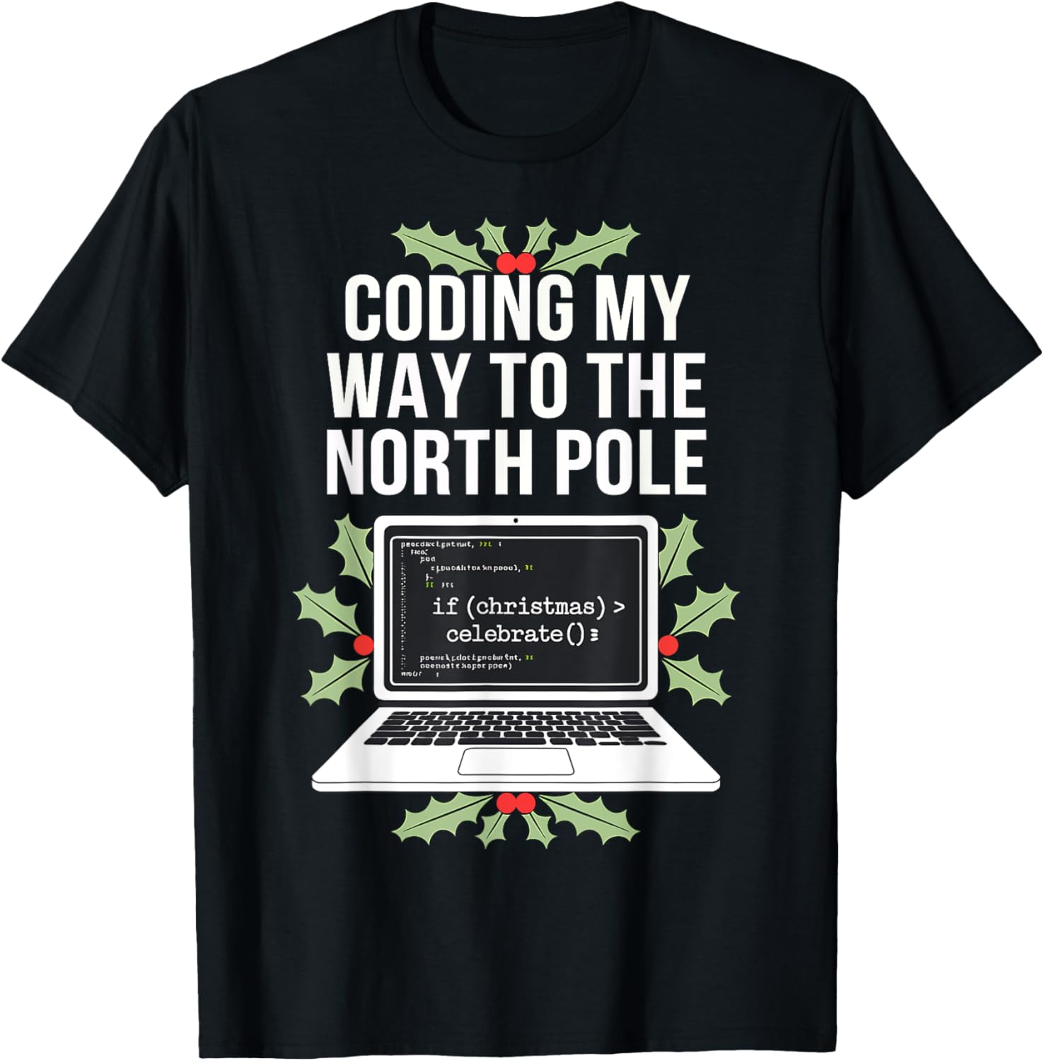Developer Coding My Way Through The North Pole Christmas