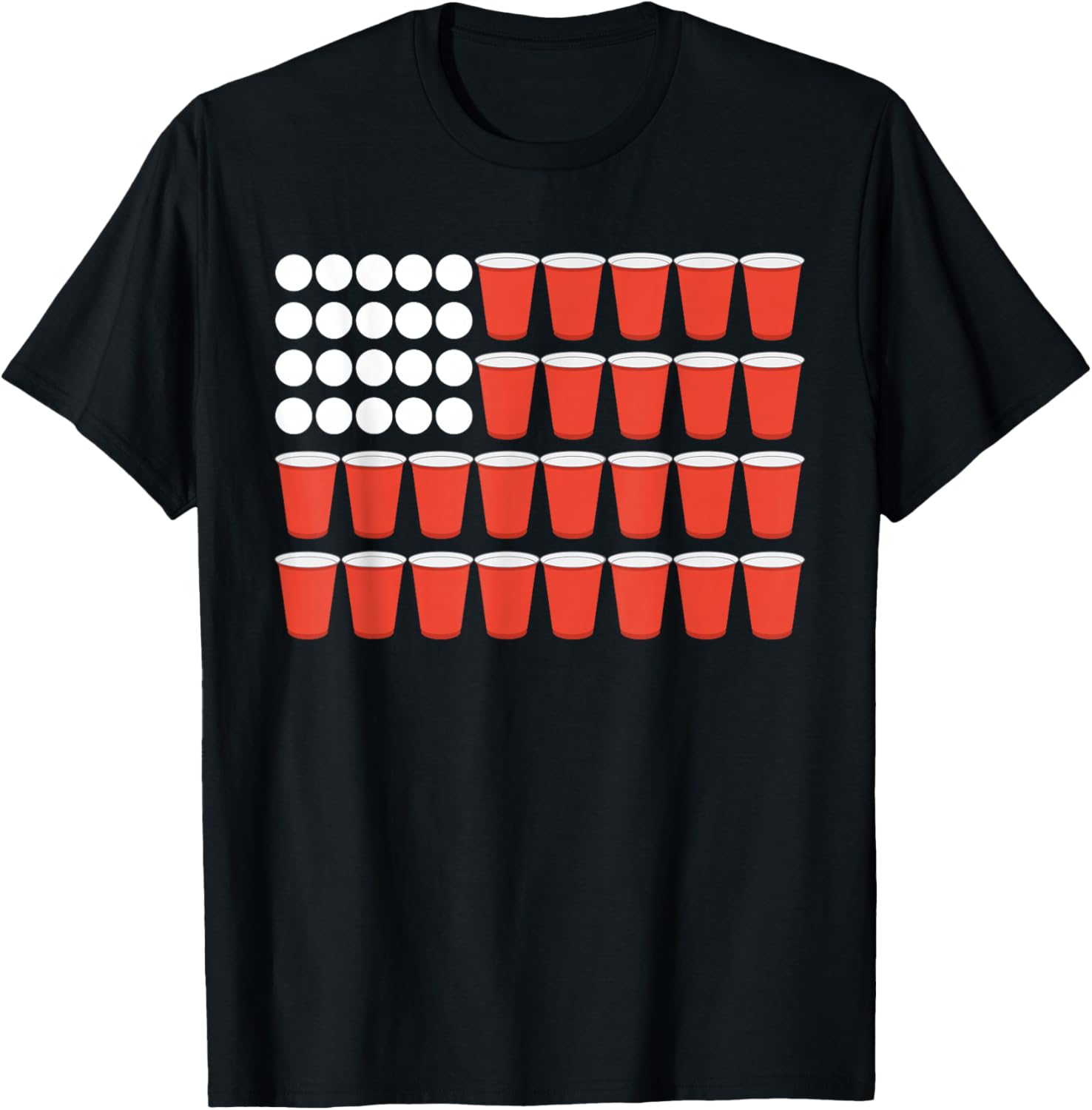 Beer Pong USA Flag T-Shirt