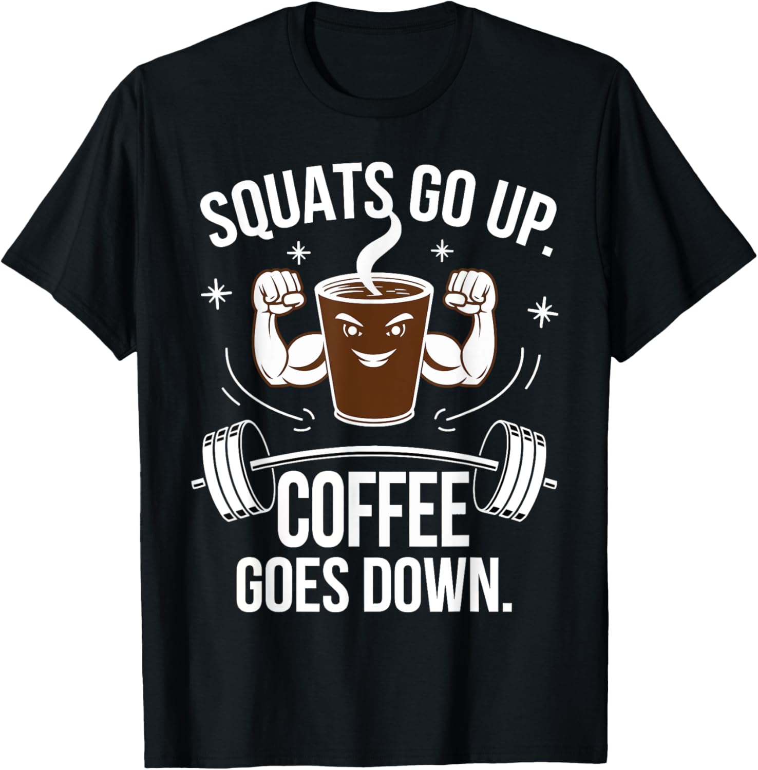 Gym Workout Squats Go Up Coffee Goes Down