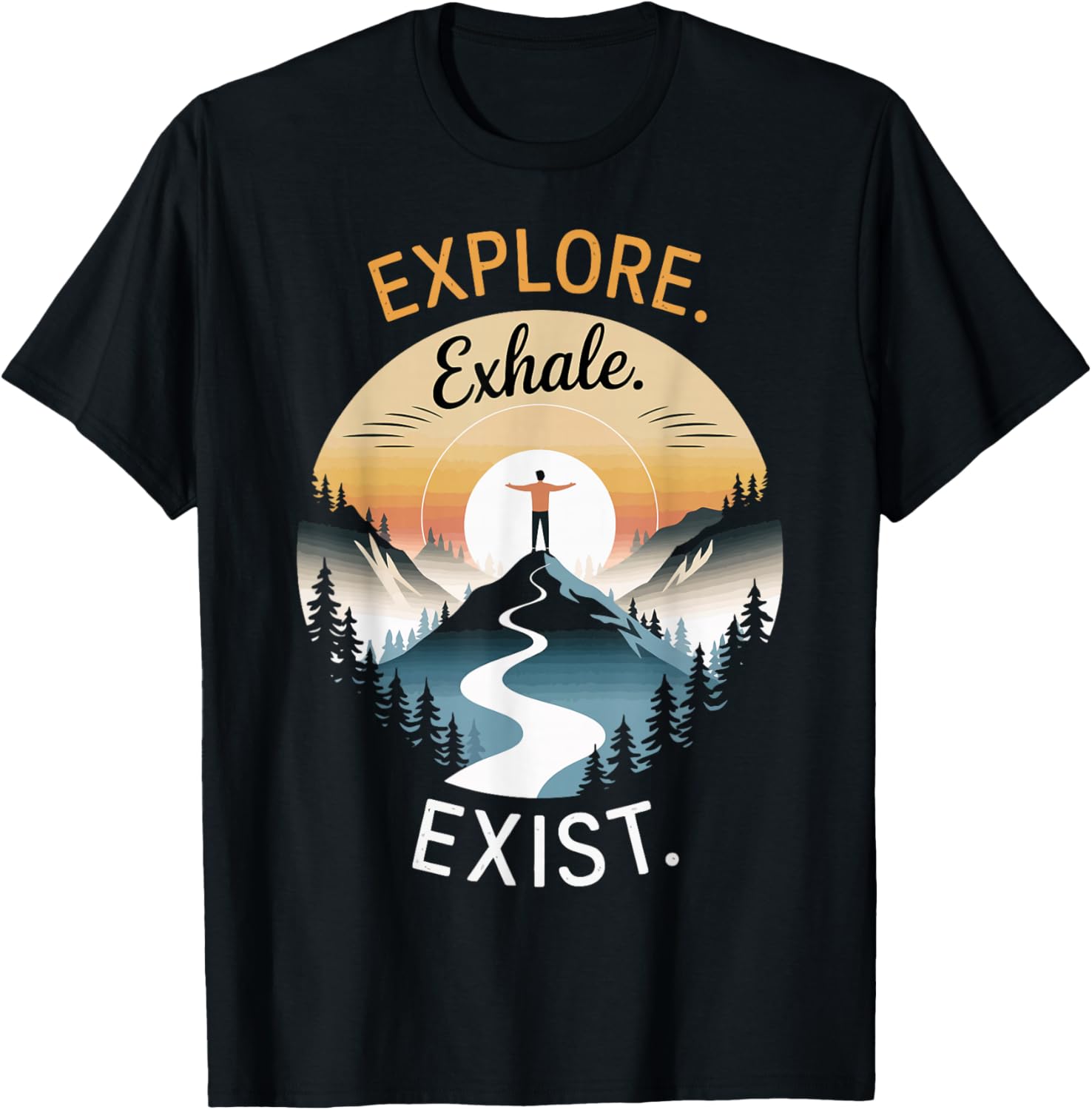 Camping Hiking Adventure Explore Exhale Exist