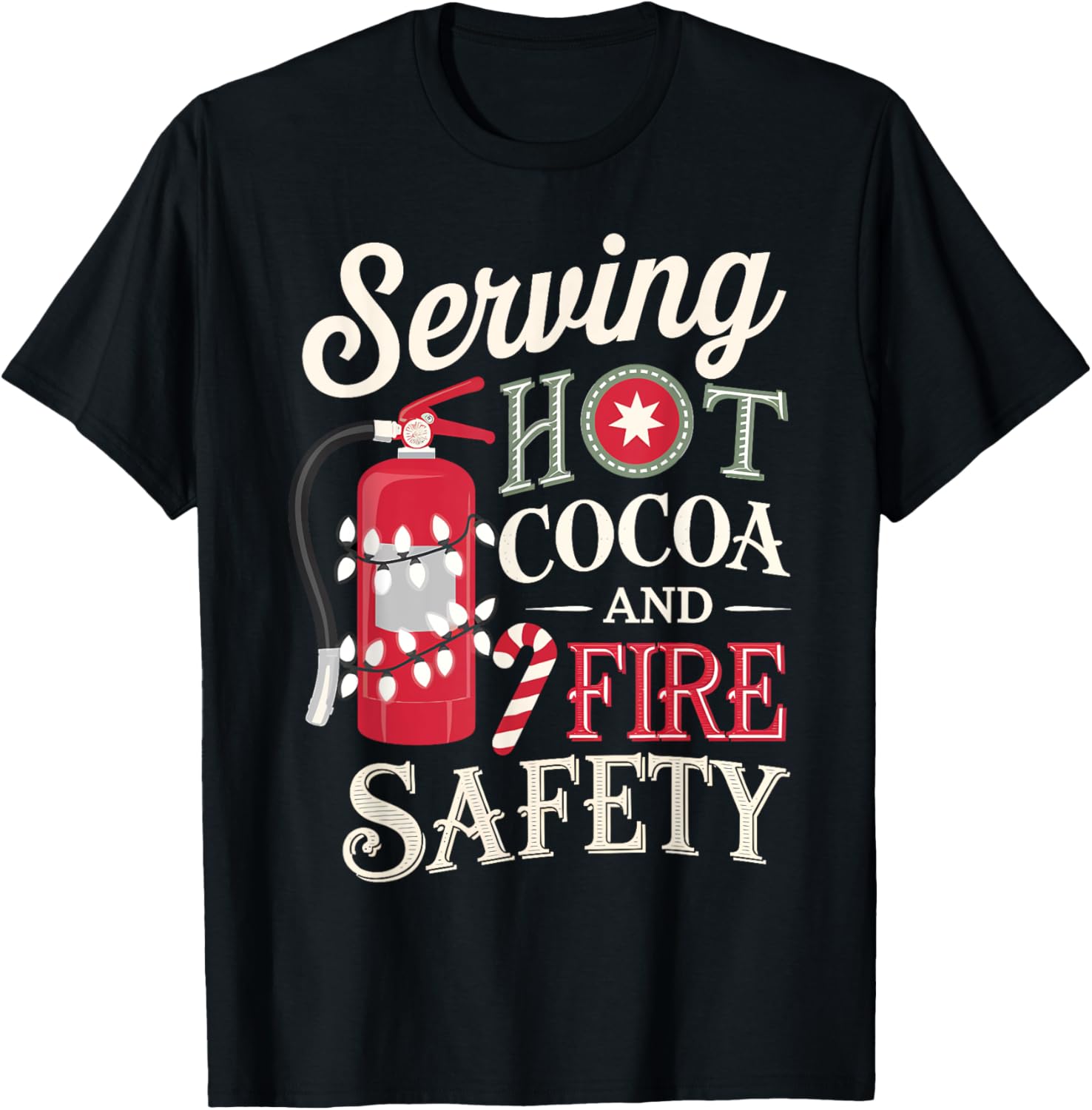 Firefighter Serving Hot Cocoa and Fire Safety