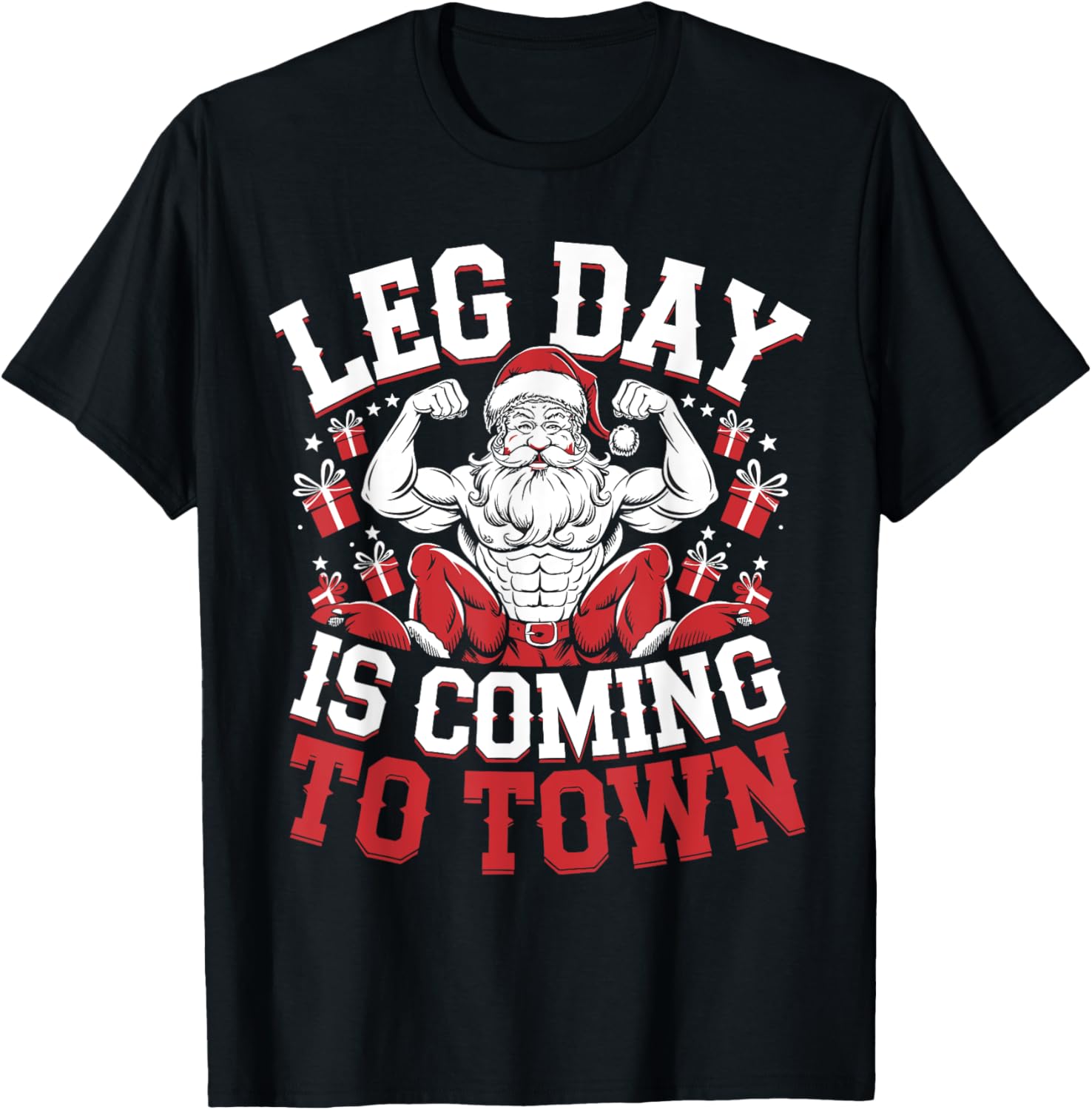 Christmas Santa Gym Leg Day Is Coming To Town