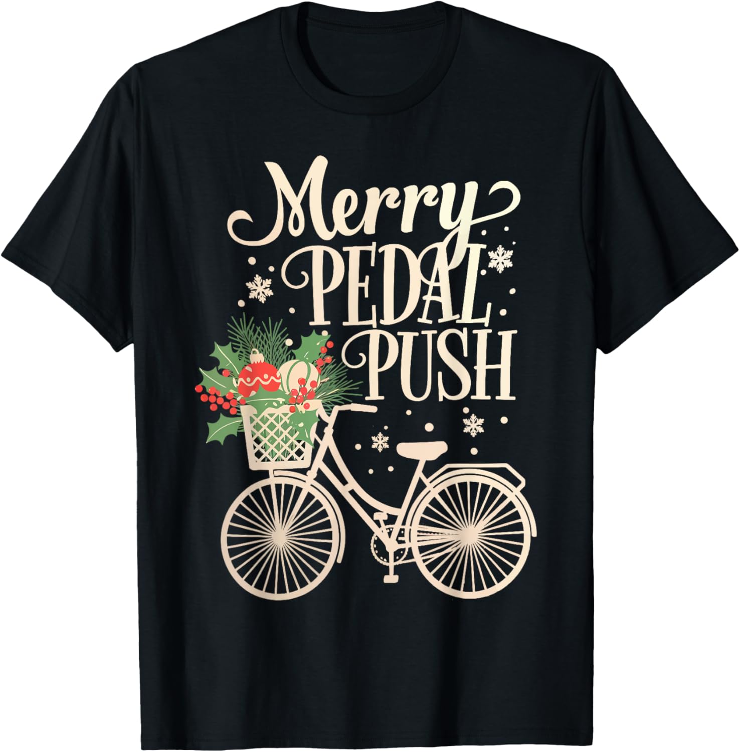 Christmas Biking Merry Pedal Push