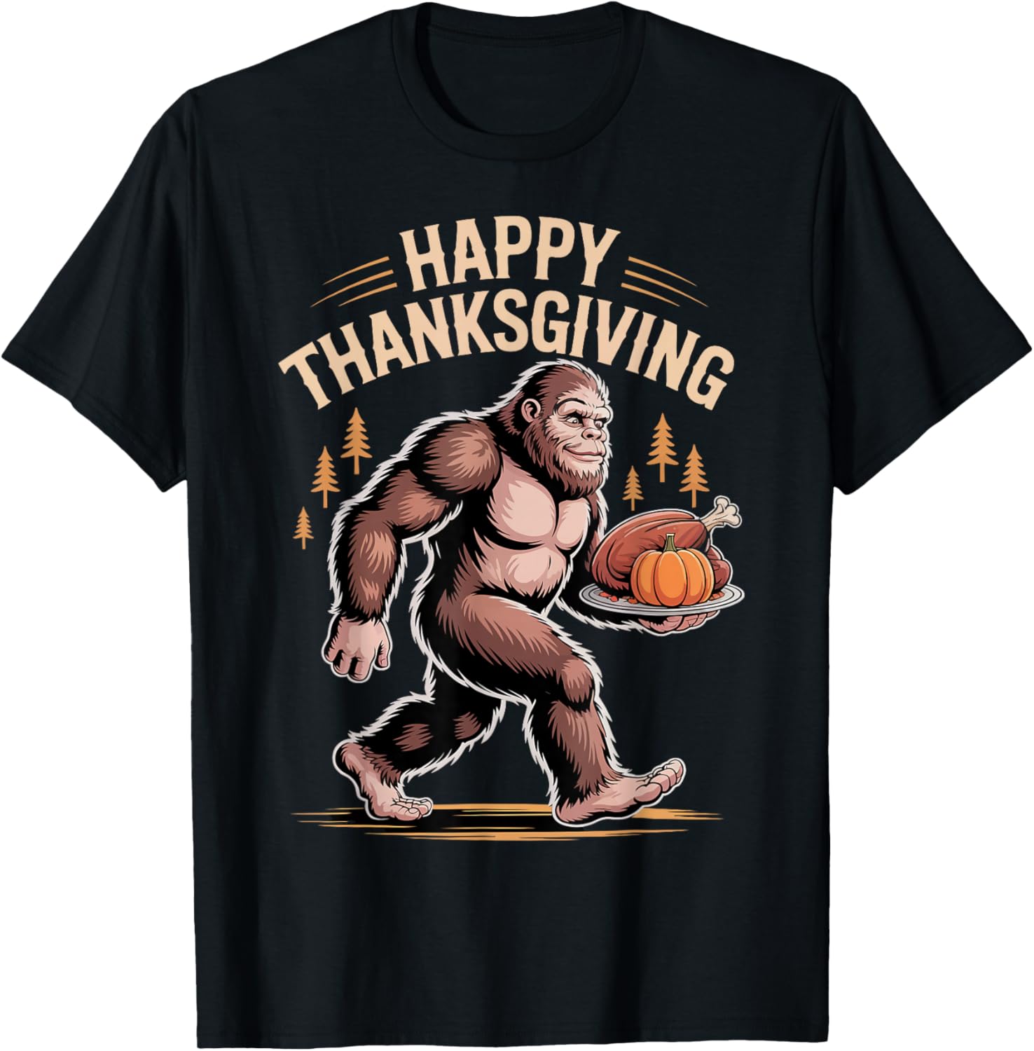 Thanksgiving Bigfoot Turkey Pumpkin