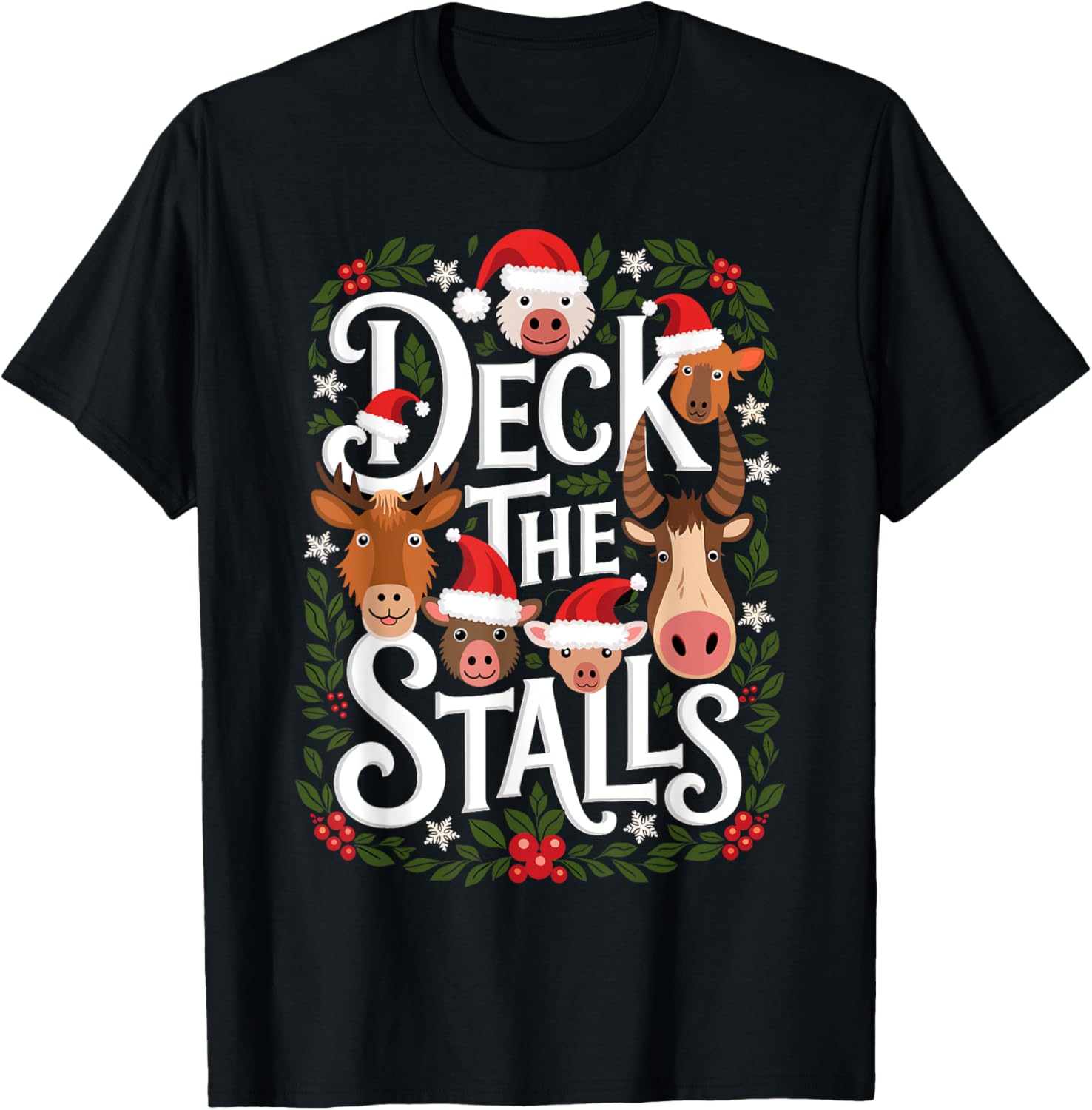 Farm Animals Christmas Deck The Stalls