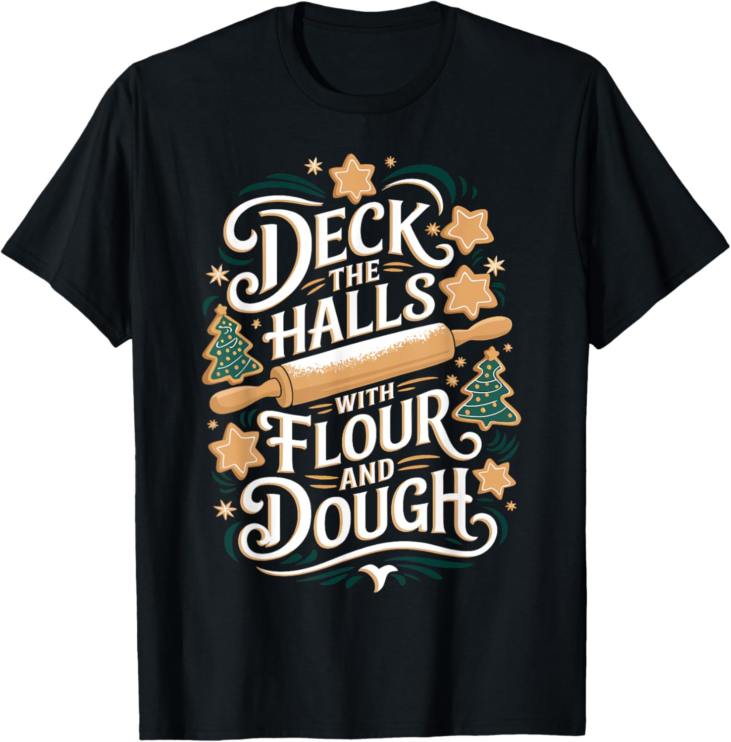 Baking Christmas Deck The Halls With Flour and Dough