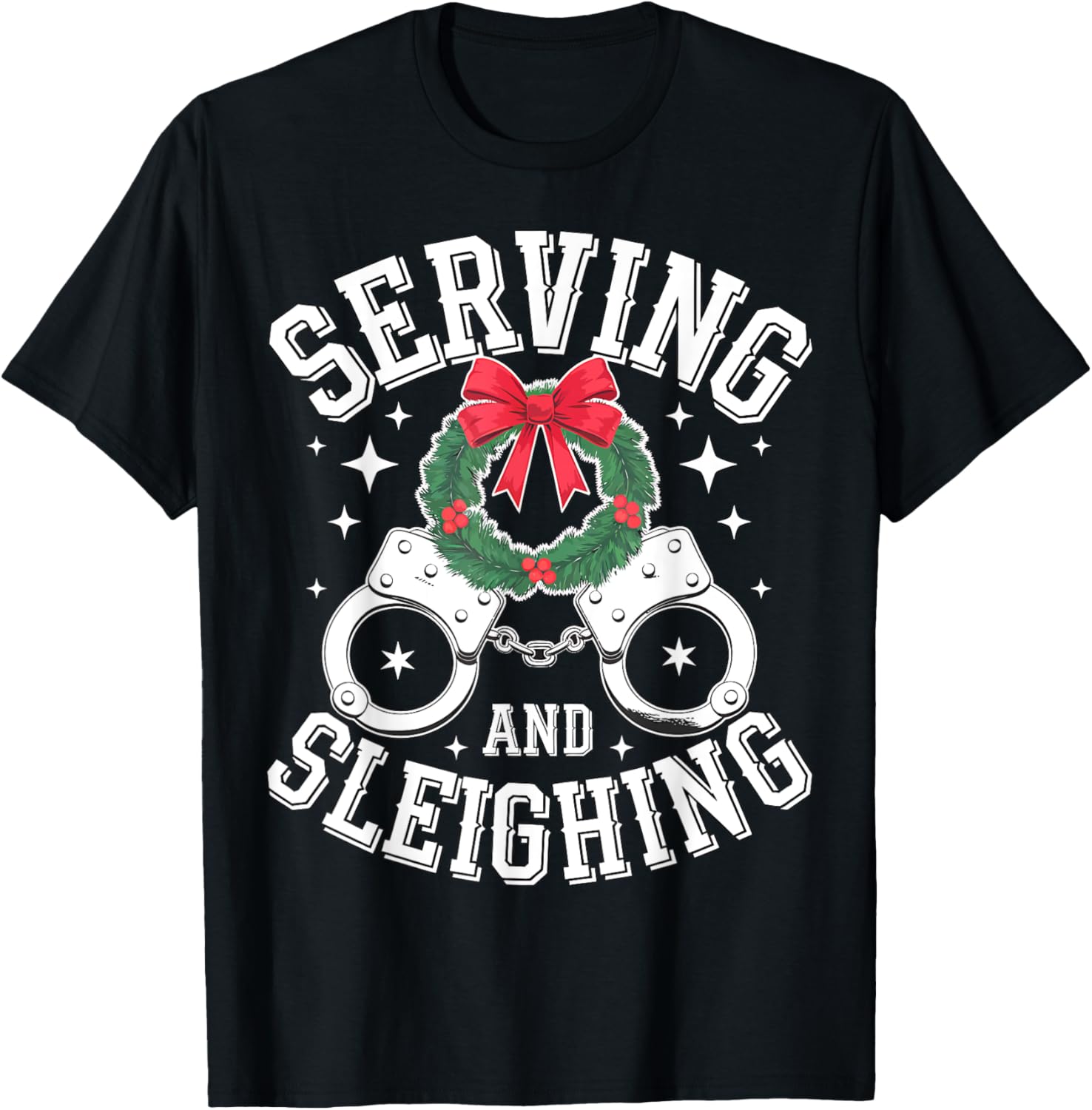 Police Officer Christmas Serving and Sleighing