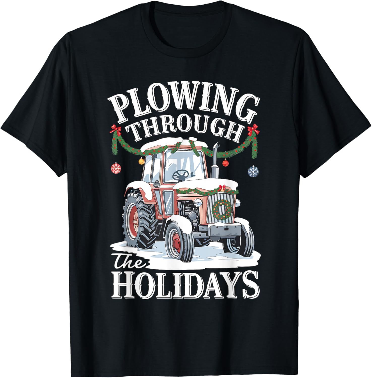 Tractor Farm Plowing Through The Holidays Christmas