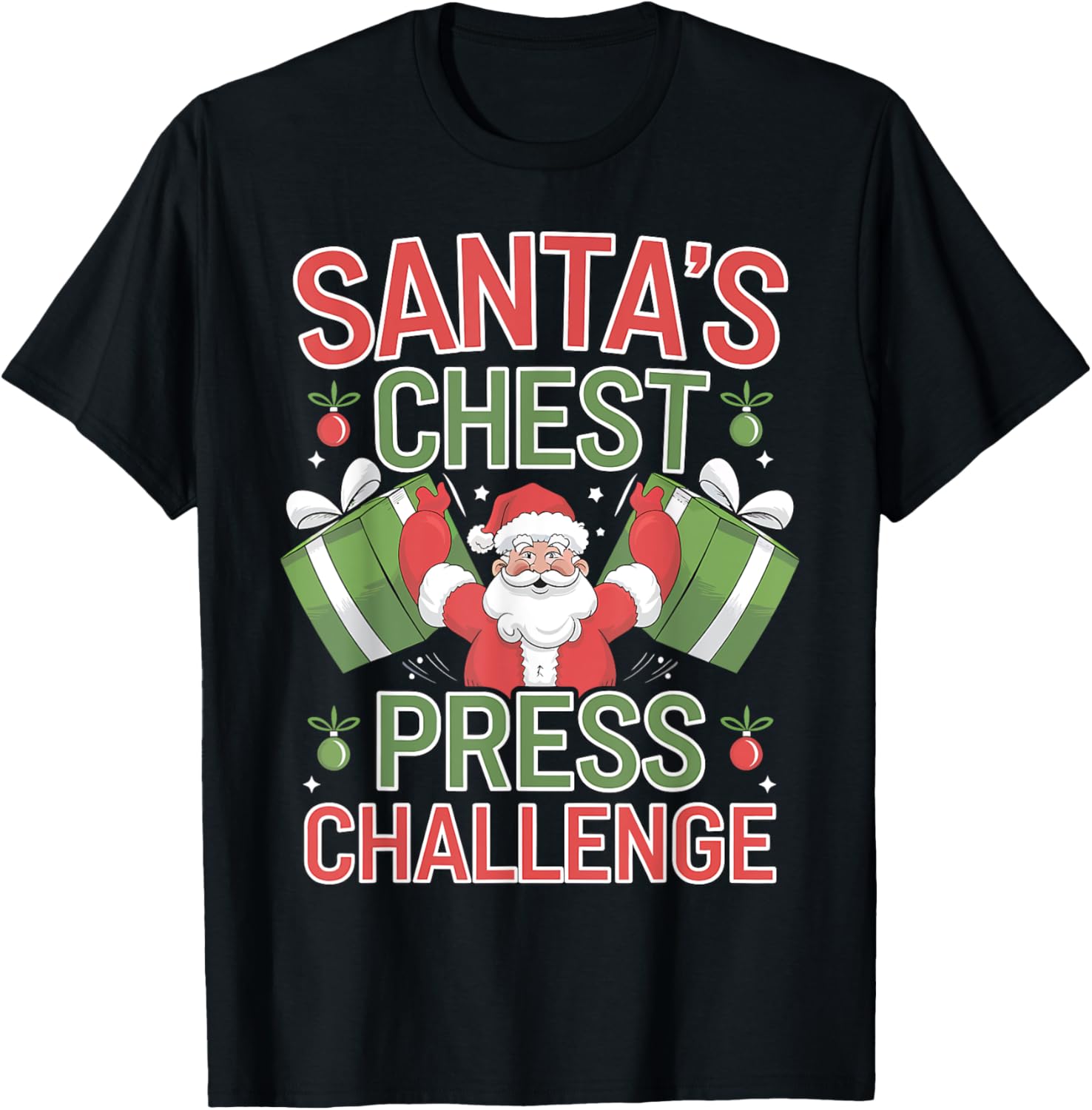 Santa's Chest Press Challenge Gym Christmas