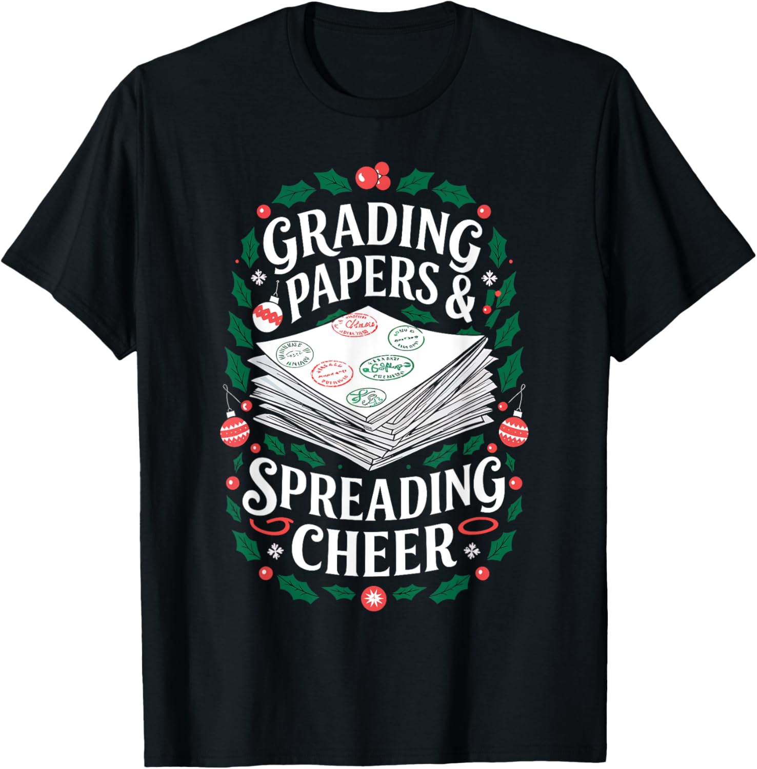 Teacher Christmas Grading Papers & Spreading Cheer