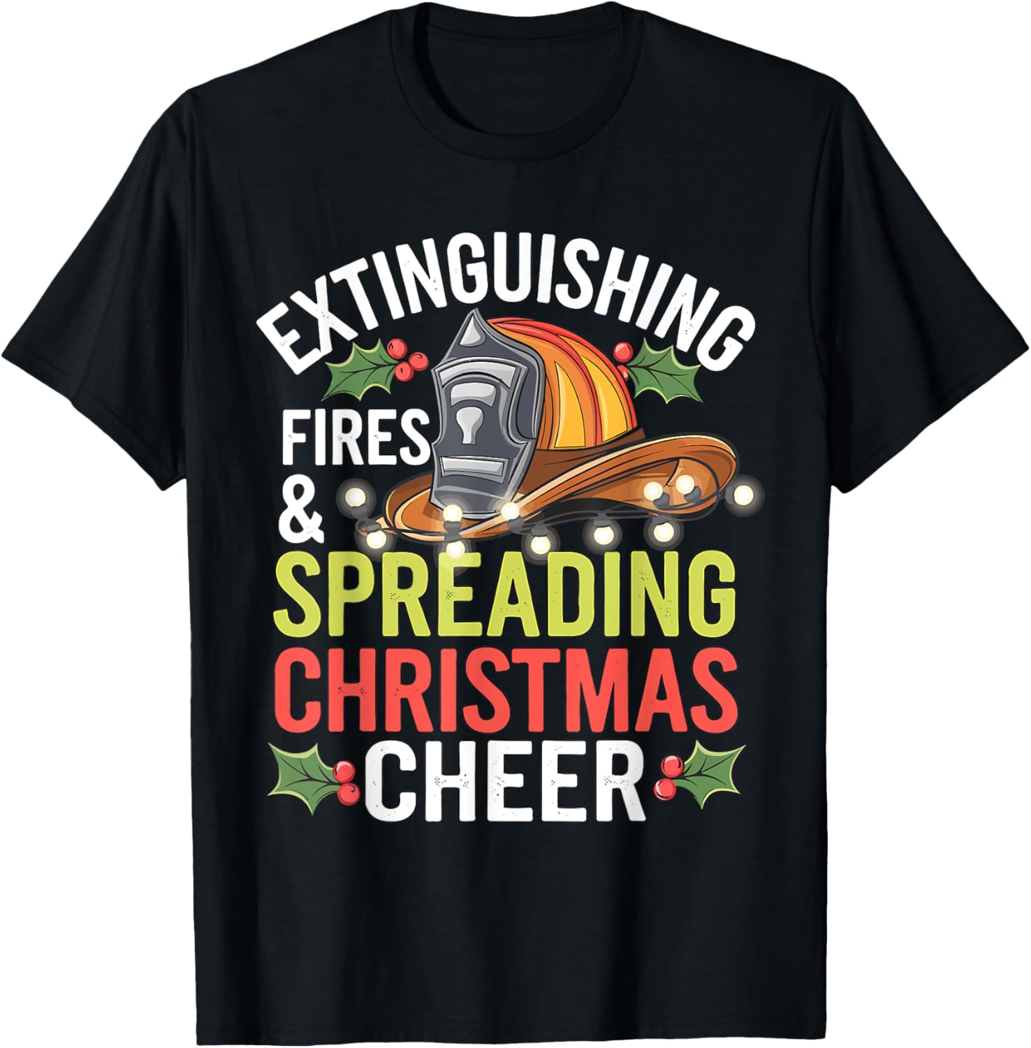 Firefighter Extinguishing Fires & Spreading Christmas Cheer