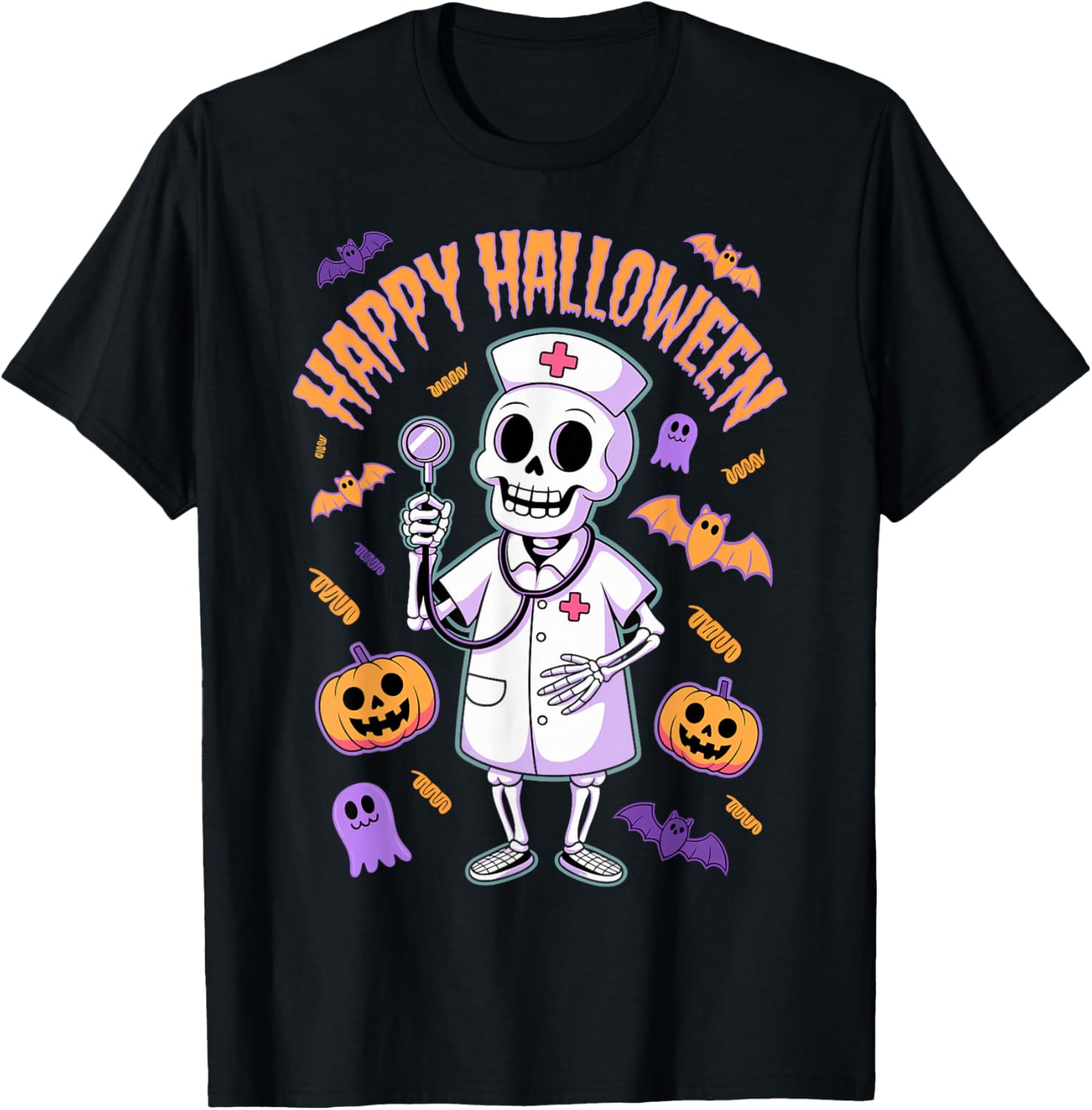 Halloween Nurse Skeleton Happy Halloween
