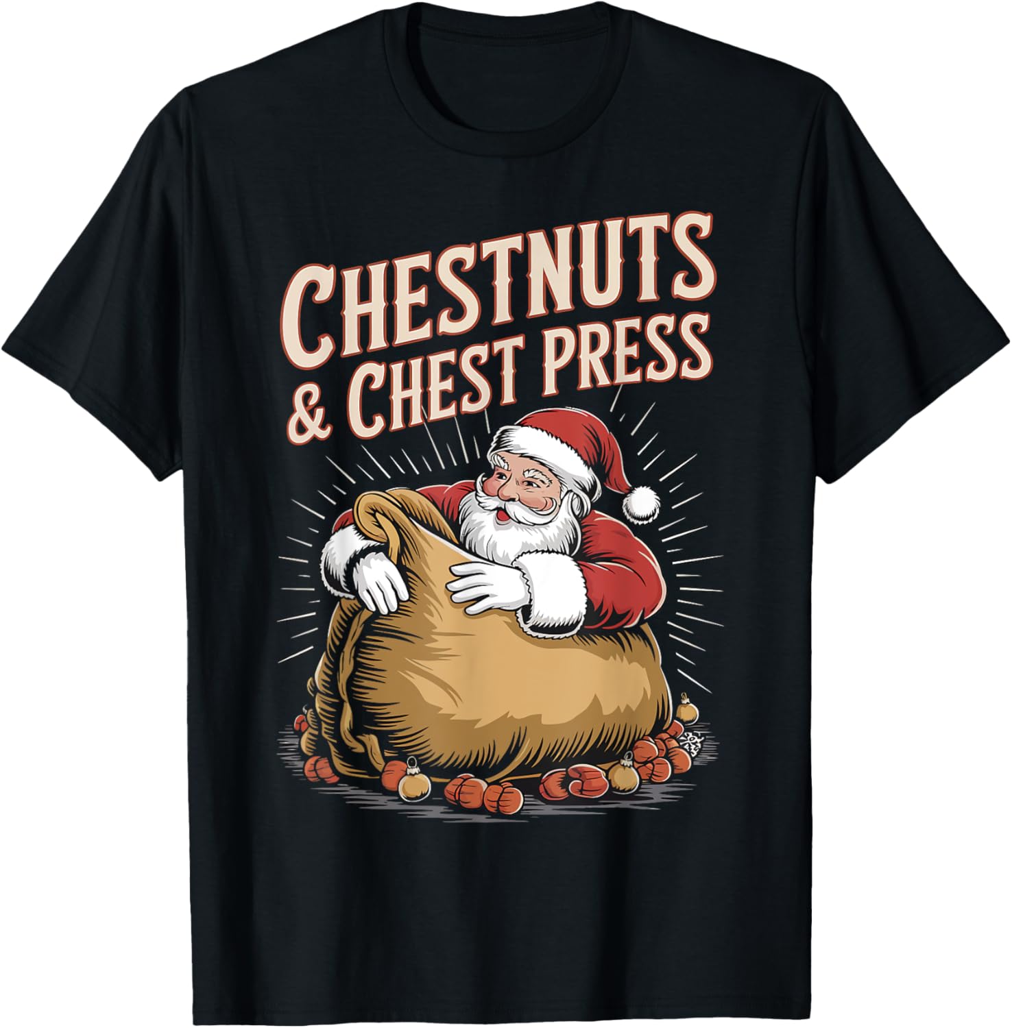 Chestnuts & Chest Press Gym Santa Christmas