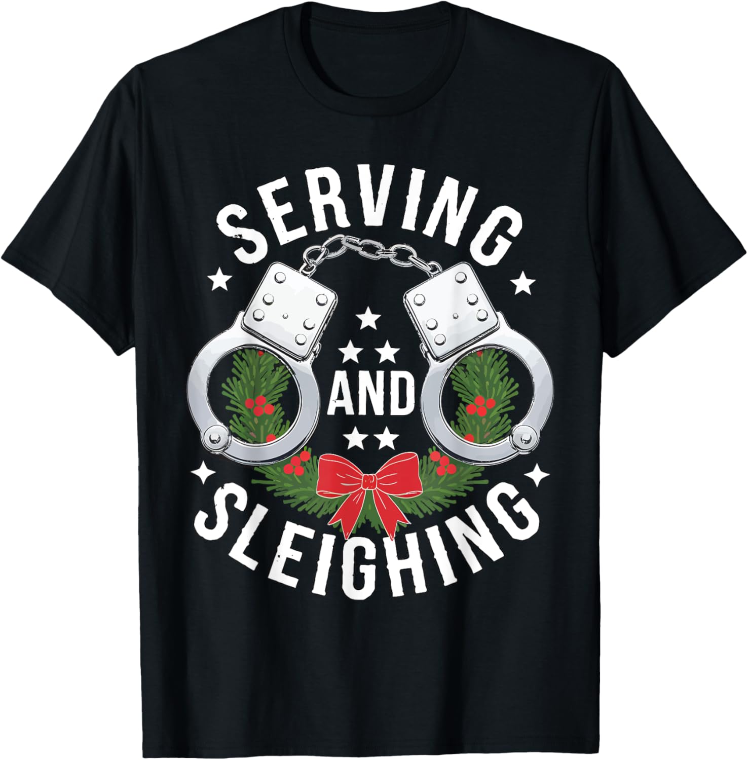 Police Officer Christmas Serving and Sleighing