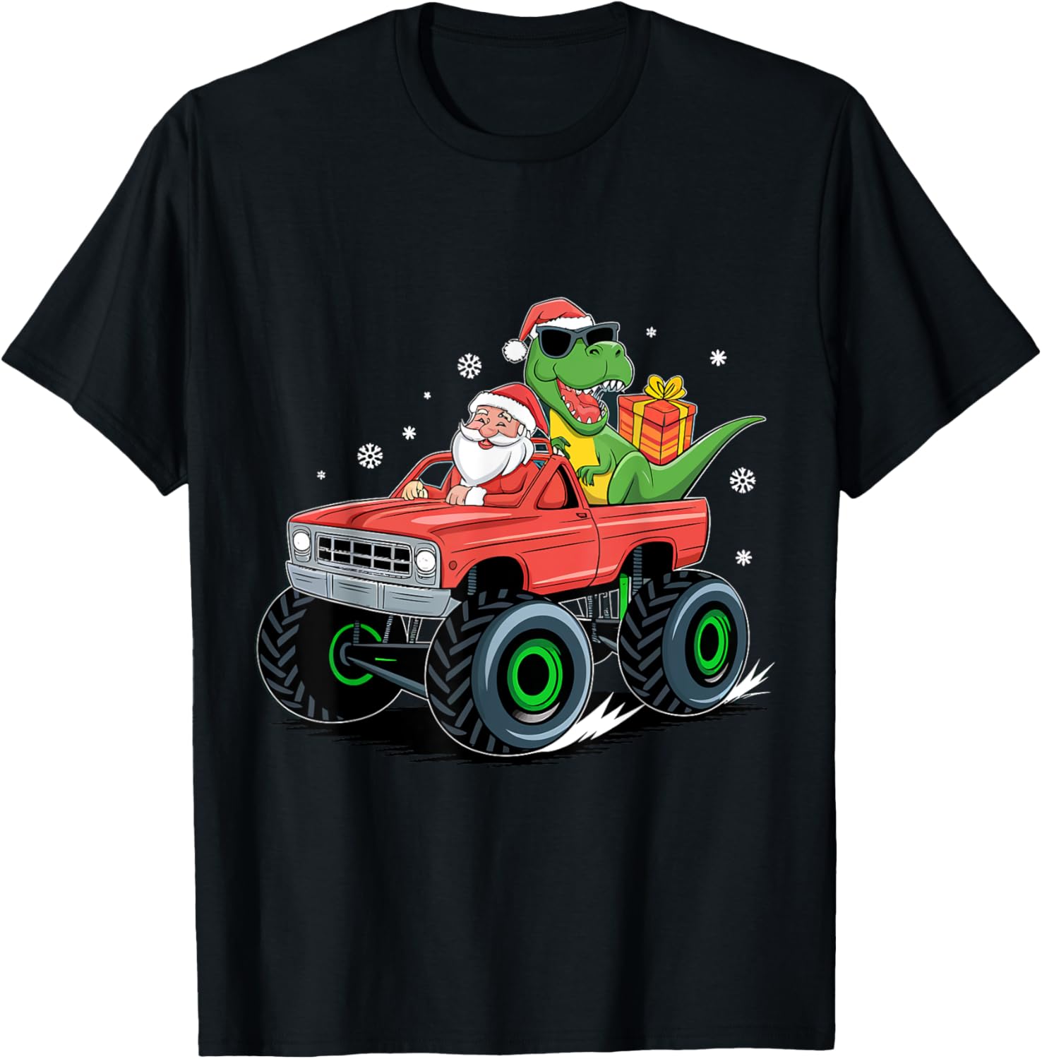Christmas T-Rex and Santa Claus