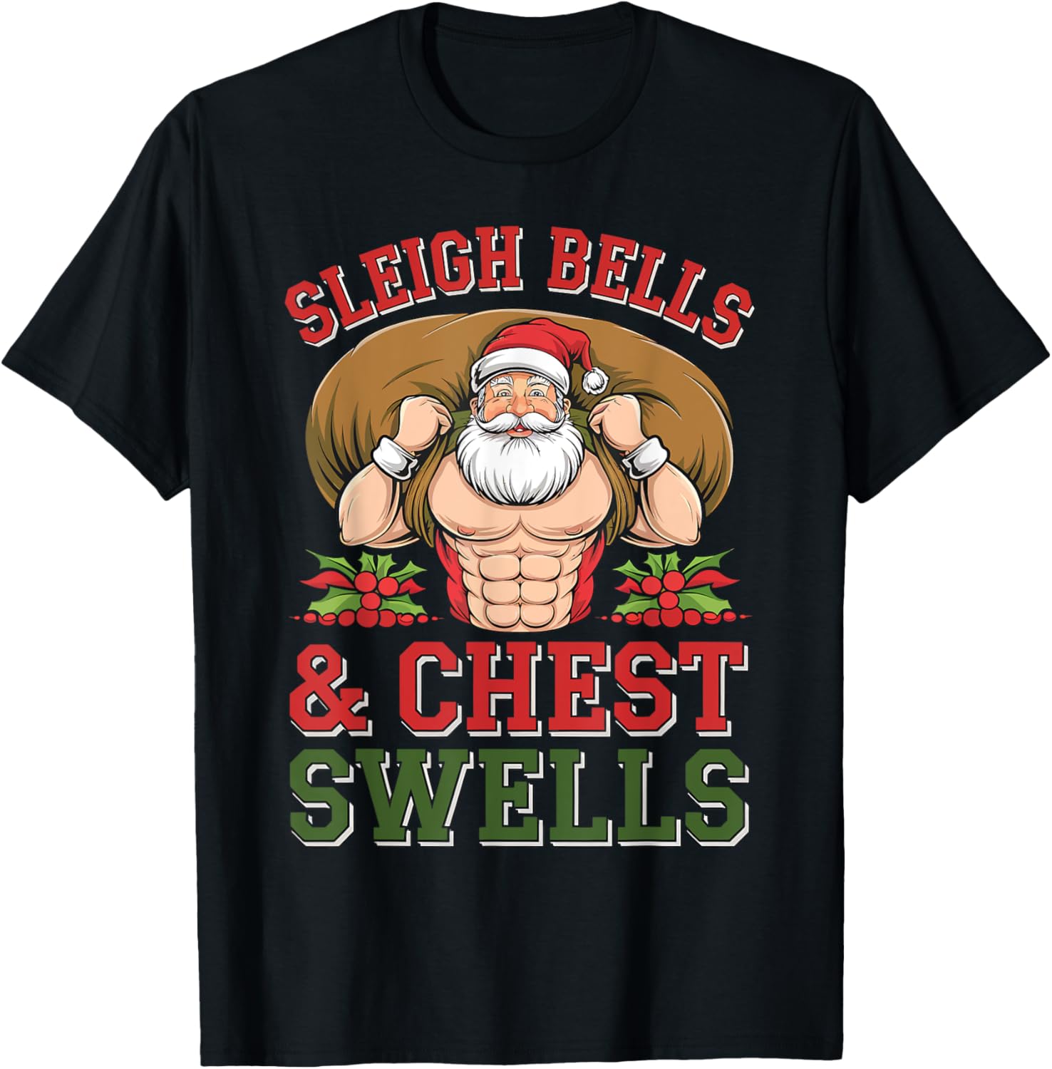 Sleigh Bells and Chest Swells Santa Christmas Gym