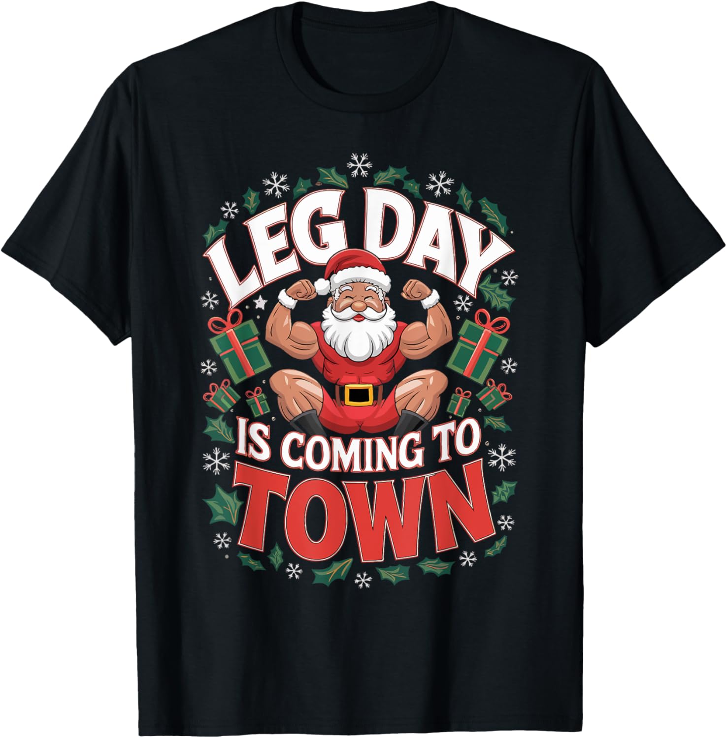 Christmas Santa Gym Leg Day Is Coming To Town