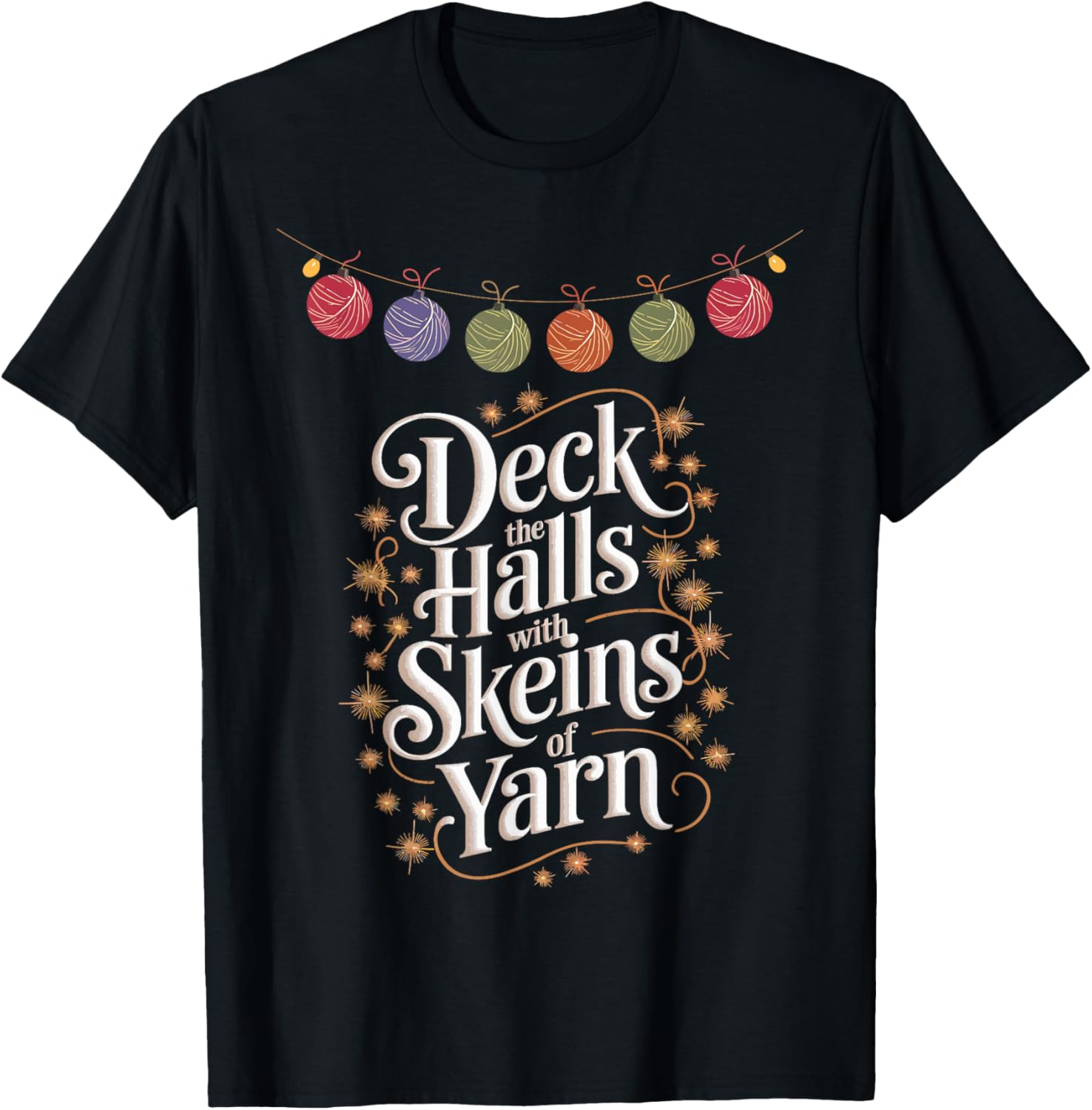 Knitting Christmas Deck The Halls With Skeins of Yarn