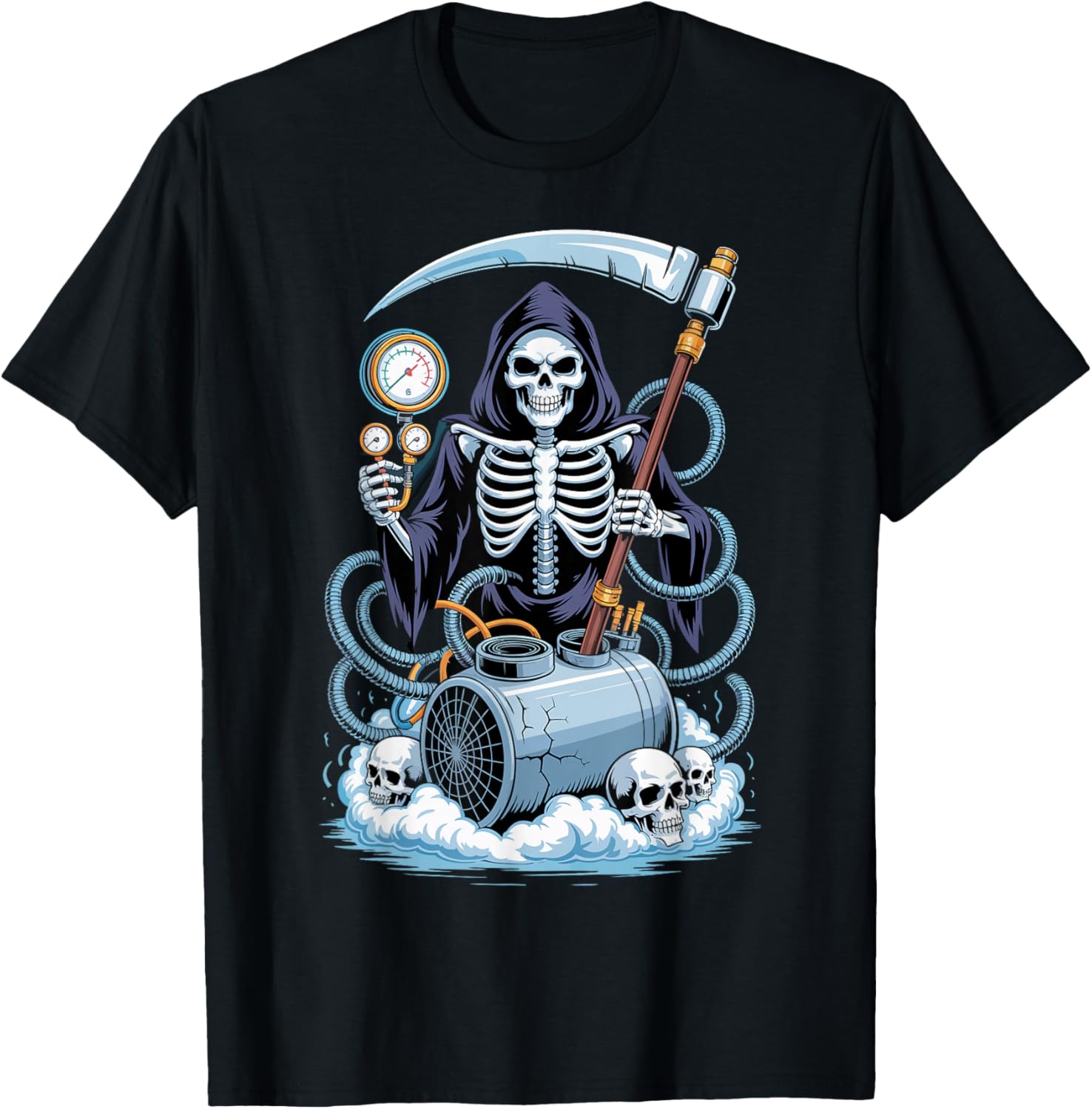 HVAC Technician Halloween Skeleton