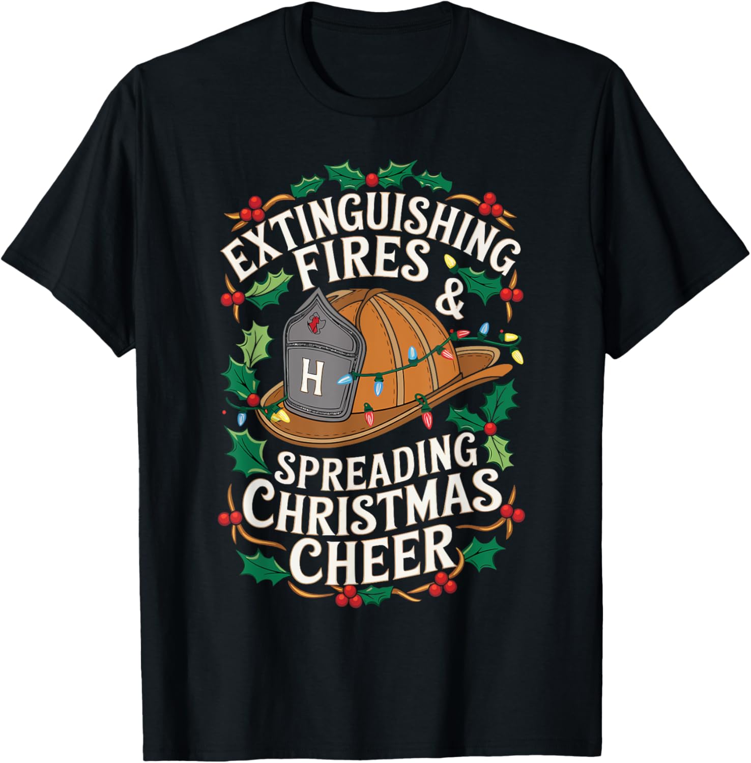 Firefighter Extinguishing Fires & Spreading Christmas Cheer