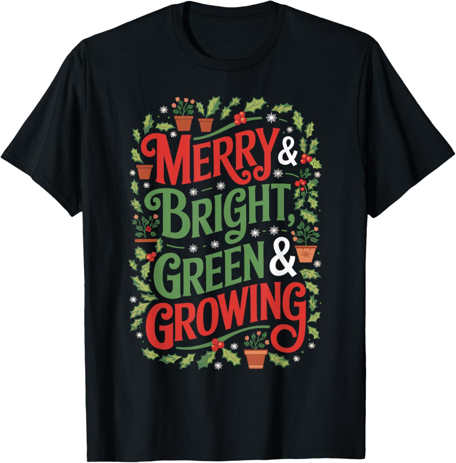 Merry Bright Green & Growing Gardening Christmas