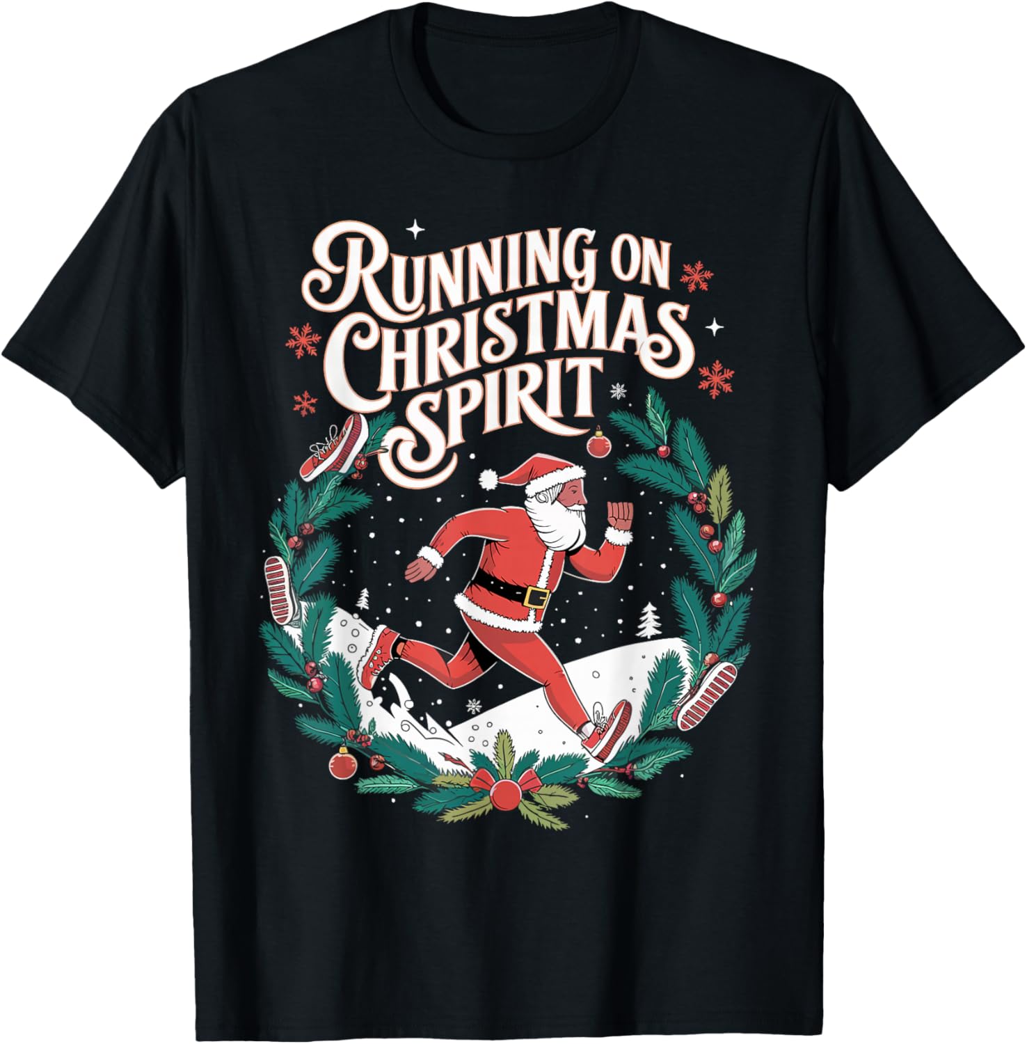 Running On Christmas Spirit Santa