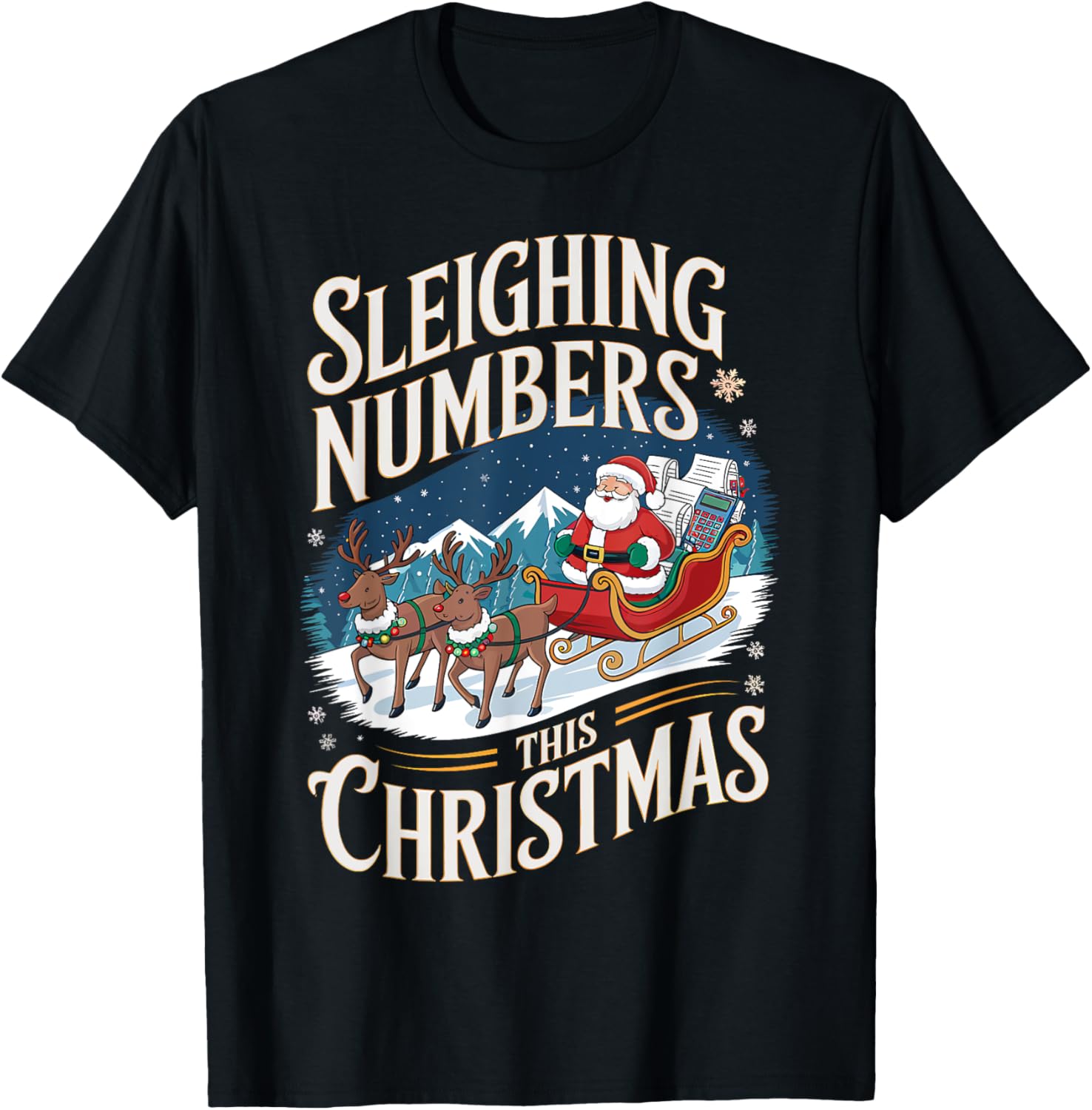 Sleighing Numbers Accountant Christmas