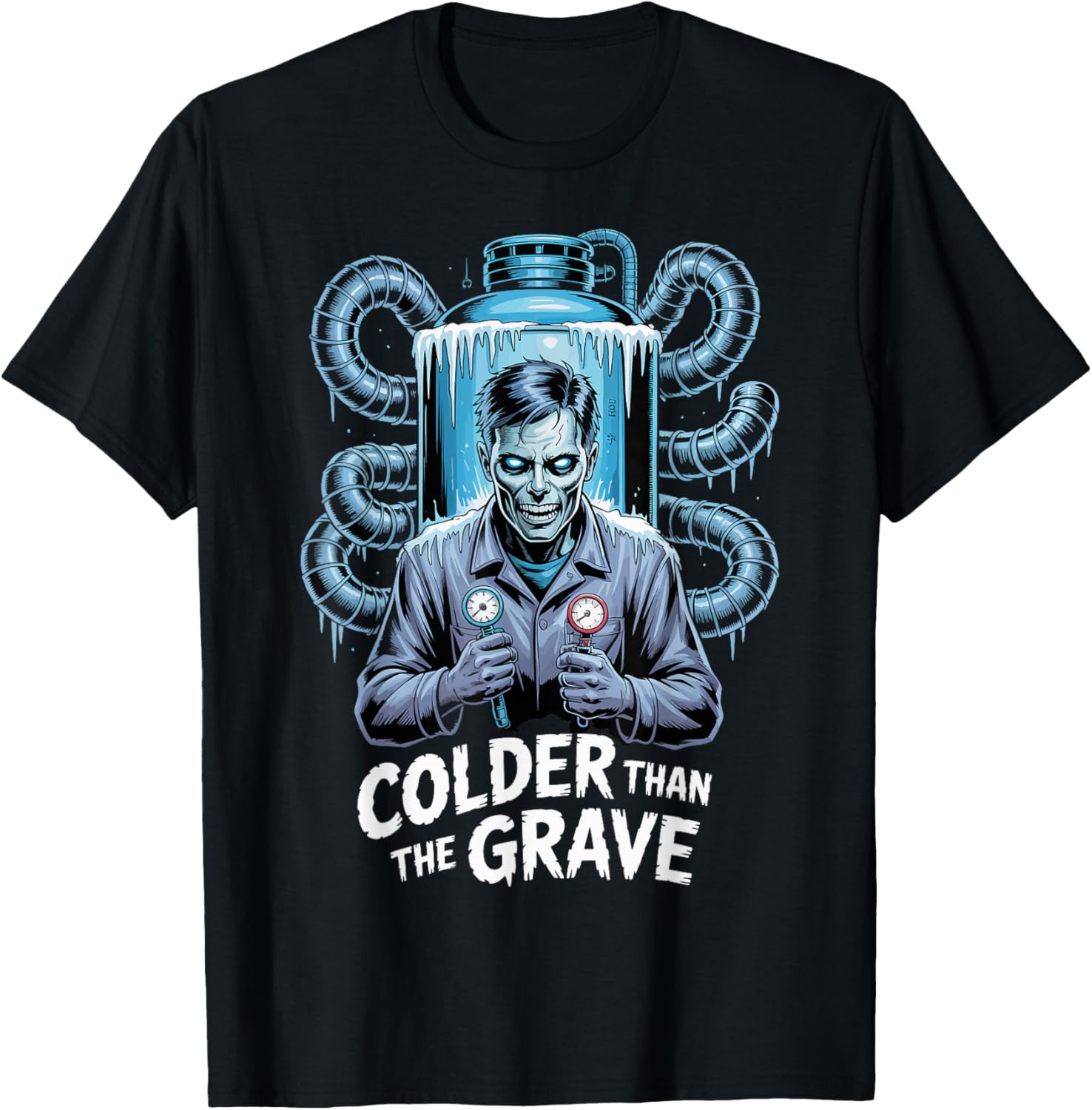 HVAC Technician Halloween Colder Than The Grave