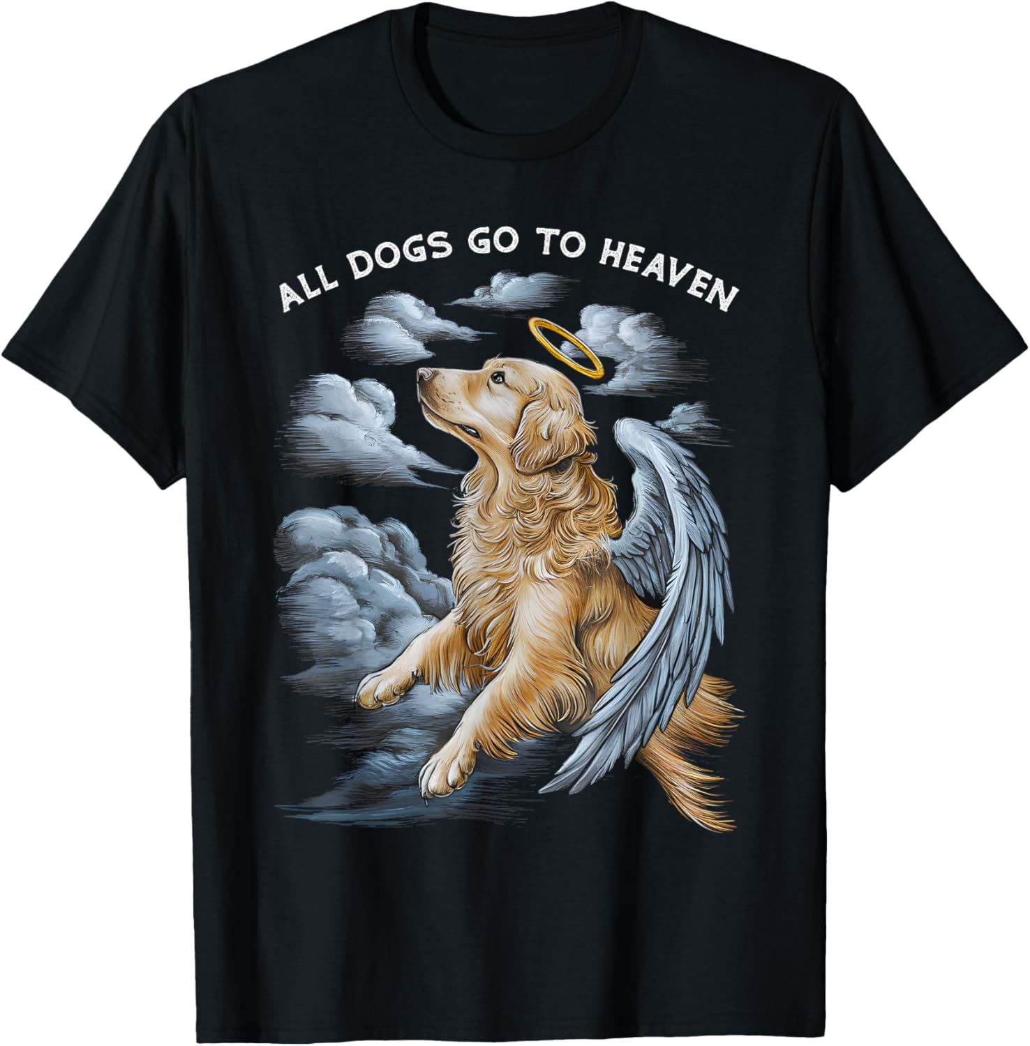 Golden Retriever Dog in Heaven