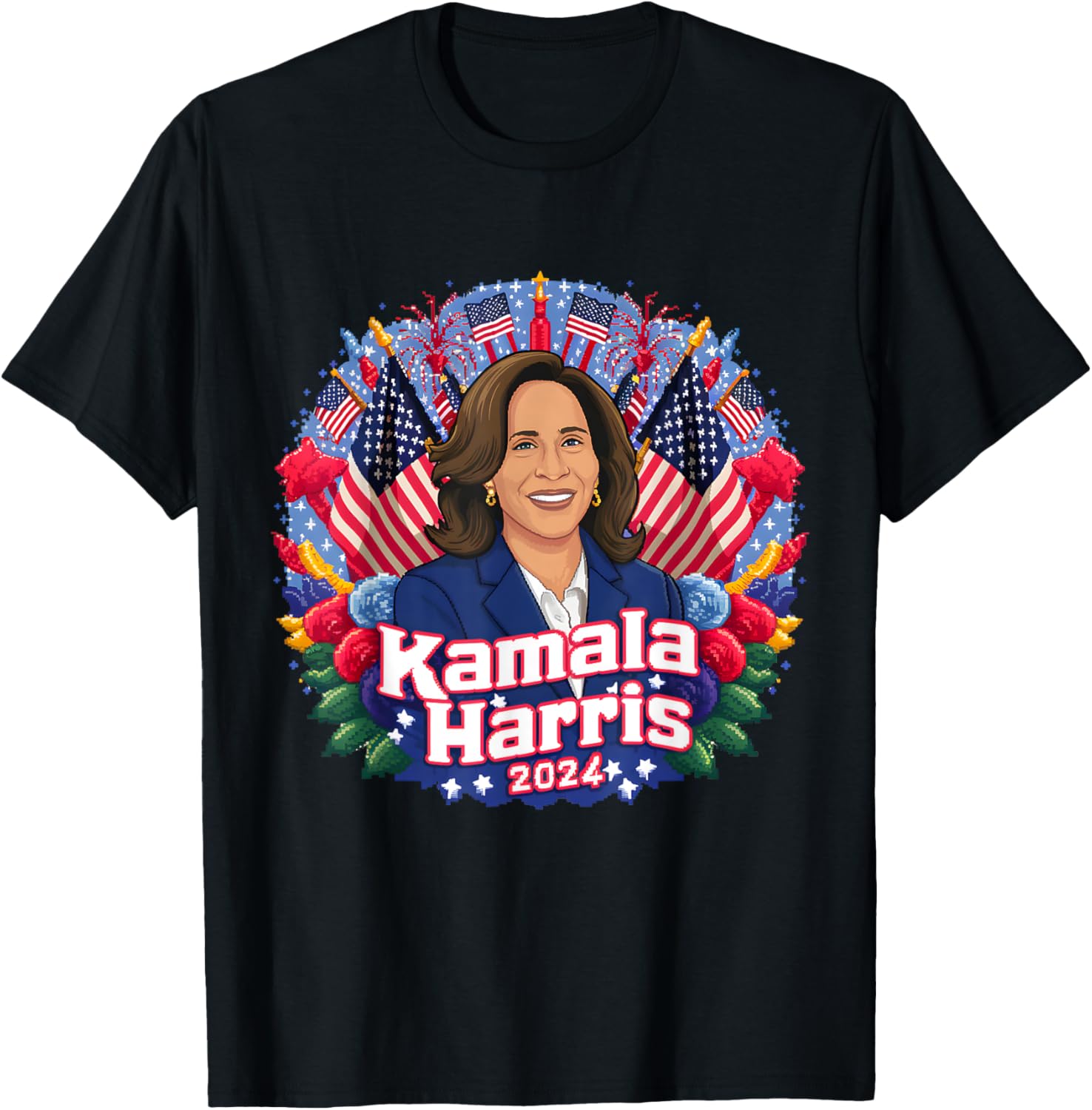 Kamala Harris 2024 Pixel Design